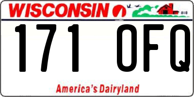 WI license plate 171OFQ