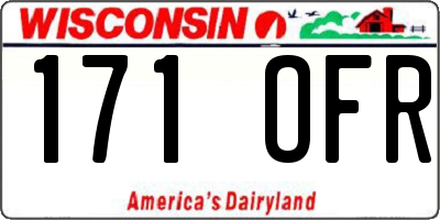 WI license plate 171OFR