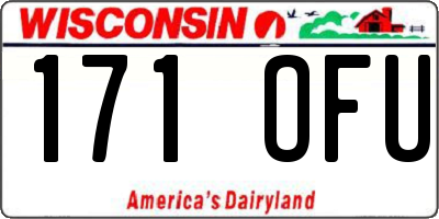 WI license plate 171OFU