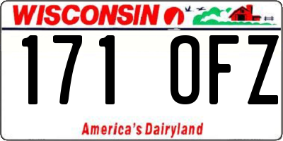 WI license plate 171OFZ