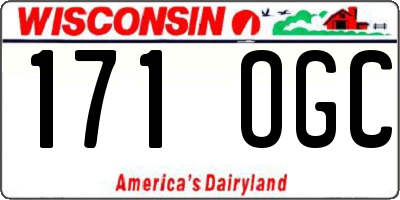 WI license plate 171OGC
