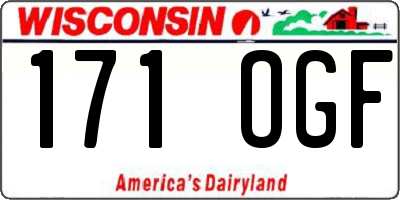 WI license plate 171OGF