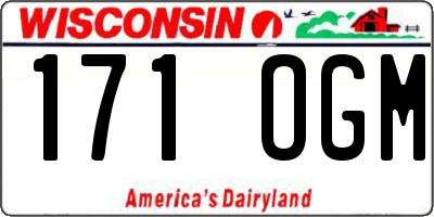 WI license plate 171OGM