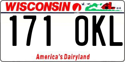 WI license plate 171OKL