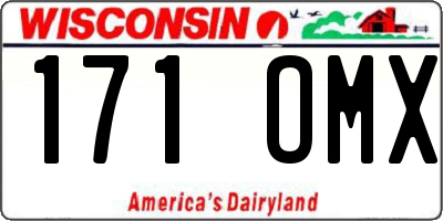 WI license plate 171OMX