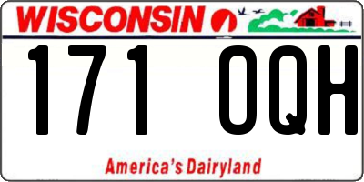 WI license plate 171OQH