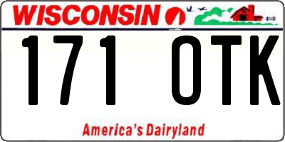 WI license plate 171OTK