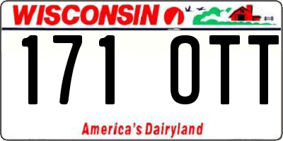 WI license plate 171OTT