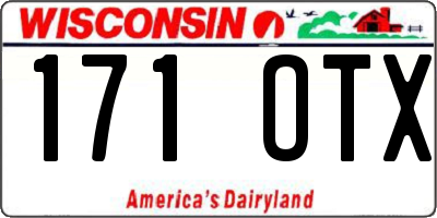 WI license plate 171OTX