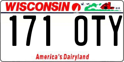 WI license plate 171OTY