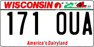 WI license plate 171OUA