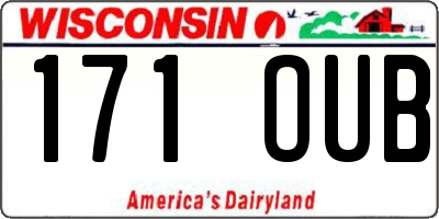 WI license plate 171OUB