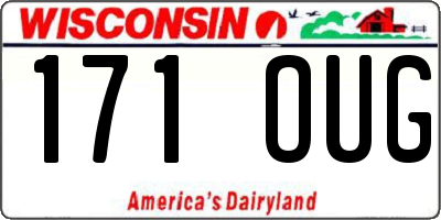 WI license plate 171OUG