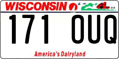 WI license plate 171OUQ