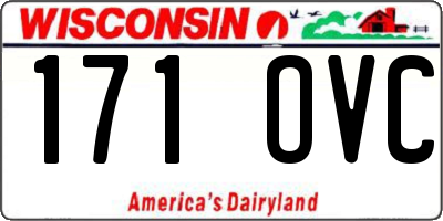 WI license plate 171OVC