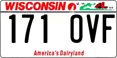 WI license plate 171OVF