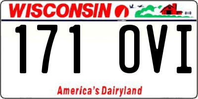 WI license plate 171OVI