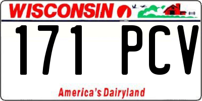WI license plate 171PCV