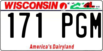 WI license plate 171PGM
