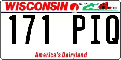 WI license plate 171PIQ