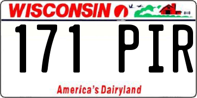 WI license plate 171PIR