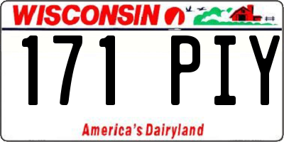 WI license plate 171PIY