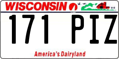 WI license plate 171PIZ