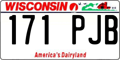 WI license plate 171PJB