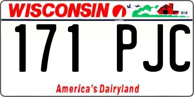 WI license plate 171PJC