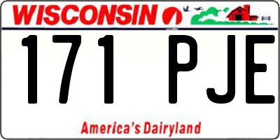 WI license plate 171PJE
