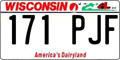 WI license plate 171PJF