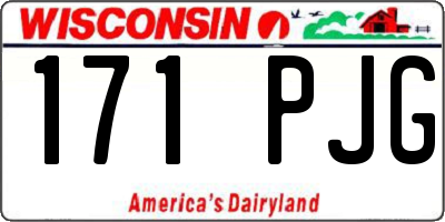 WI license plate 171PJG