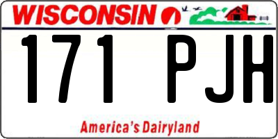 WI license plate 171PJH