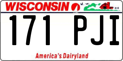 WI license plate 171PJI