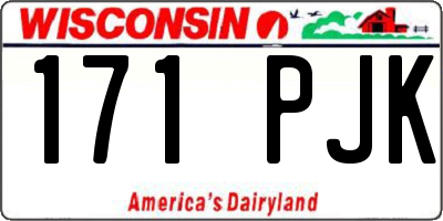 WI license plate 171PJK