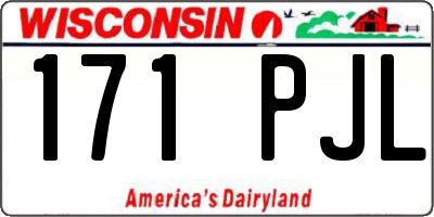 WI license plate 171PJL