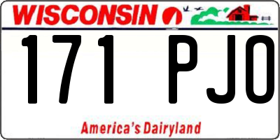 WI license plate 171PJO