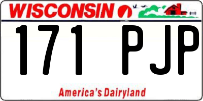 WI license plate 171PJP