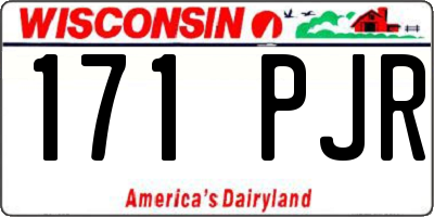 WI license plate 171PJR