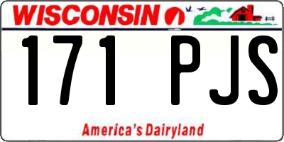 WI license plate 171PJS
