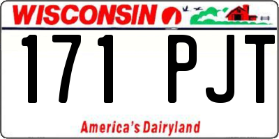 WI license plate 171PJT