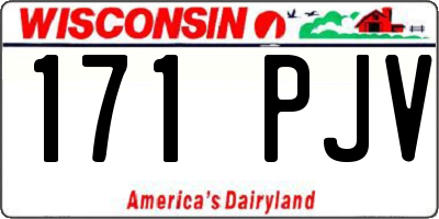 WI license plate 171PJV