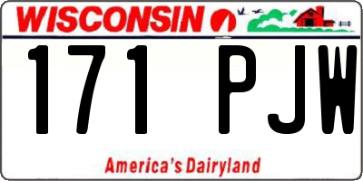 WI license plate 171PJW
