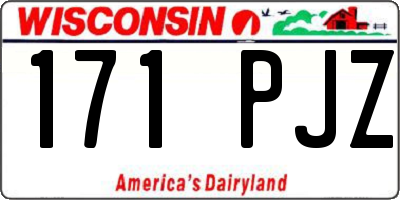 WI license plate 171PJZ