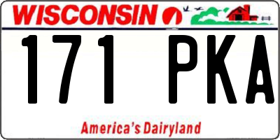 WI license plate 171PKA
