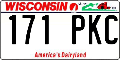 WI license plate 171PKC