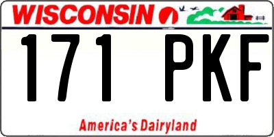 WI license plate 171PKF