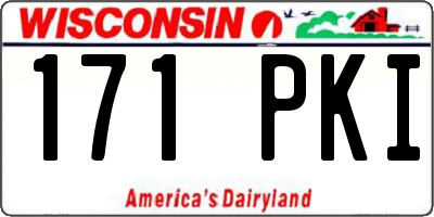 WI license plate 171PKI