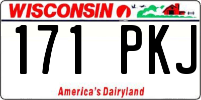 WI license plate 171PKJ
