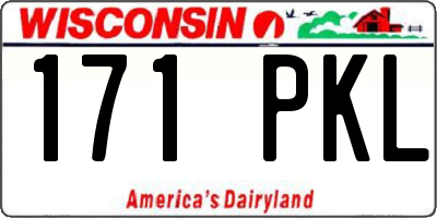 WI license plate 171PKL